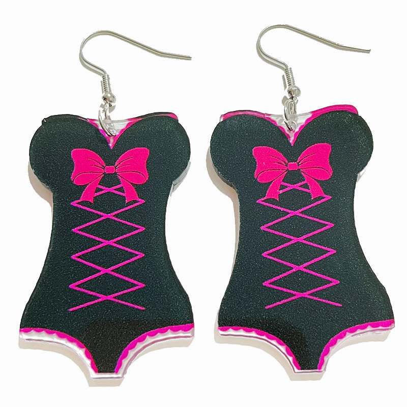 Wholesale Valentine's Day Fun Lips Wine Bottle High Heels Earrings