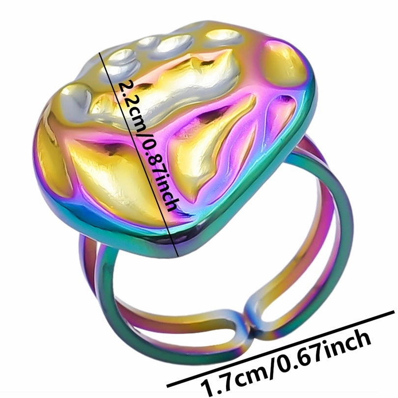 Wholesale Valentine's Day Geometric Love Shaped Stainless Steel Rings