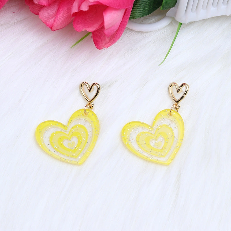 Wholesale Valentine's Day Heart Acrylic Earrings