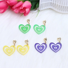 Wholesale Valentine's Day Heart Acrylic Earrings