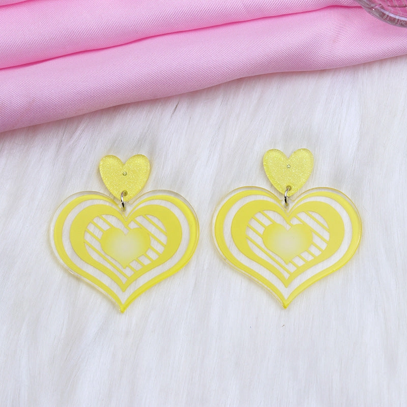 Wholesale Valentine's Day Heart Acrylic Earrings