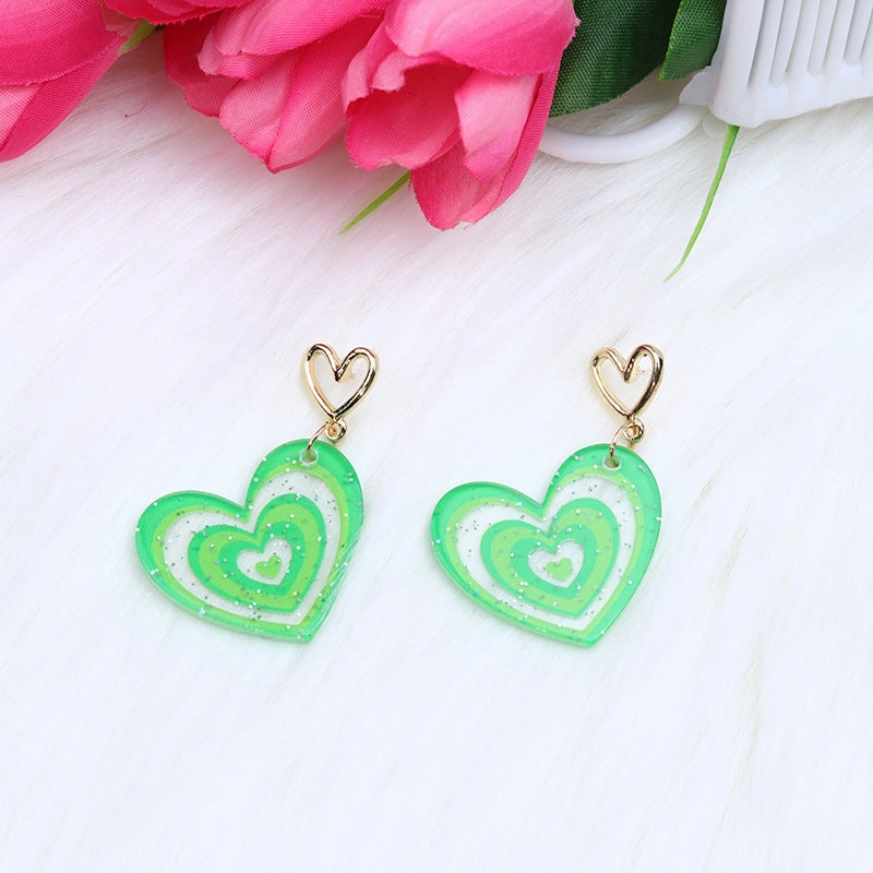 Wholesale Valentine's Day Heart Acrylic Earrings