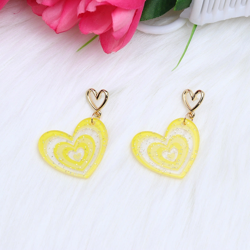 Wholesale Valentine's Day Heart Acrylic Earrings
