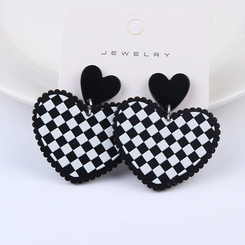Wholesale Valentine's Day Heart Acrylic Earrings