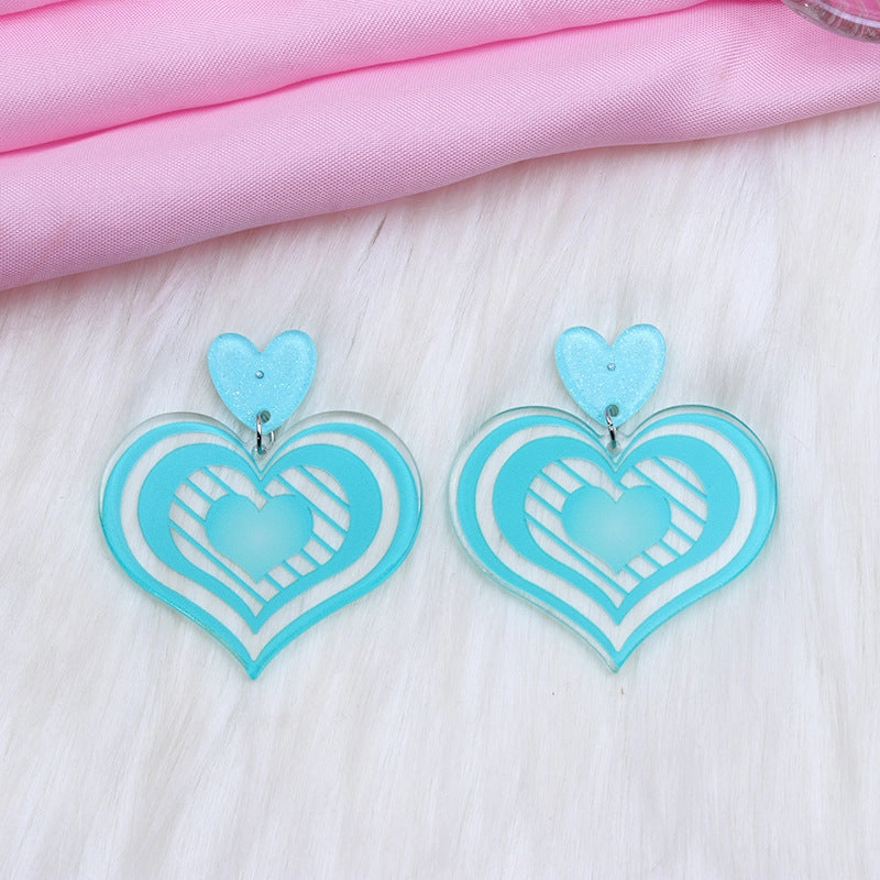 Wholesale Valentine's Day Heart Acrylic Earrings