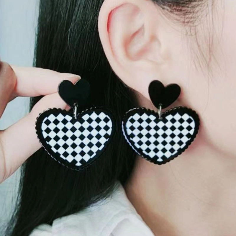Wholesale Valentine's Day Heart Acrylic Earrings
