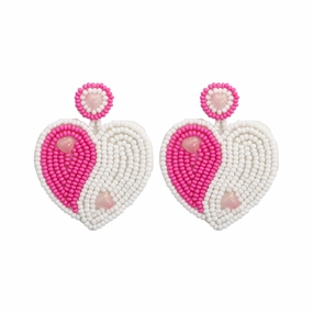 Wholesale Valentine's Day Heart Bead Earrings