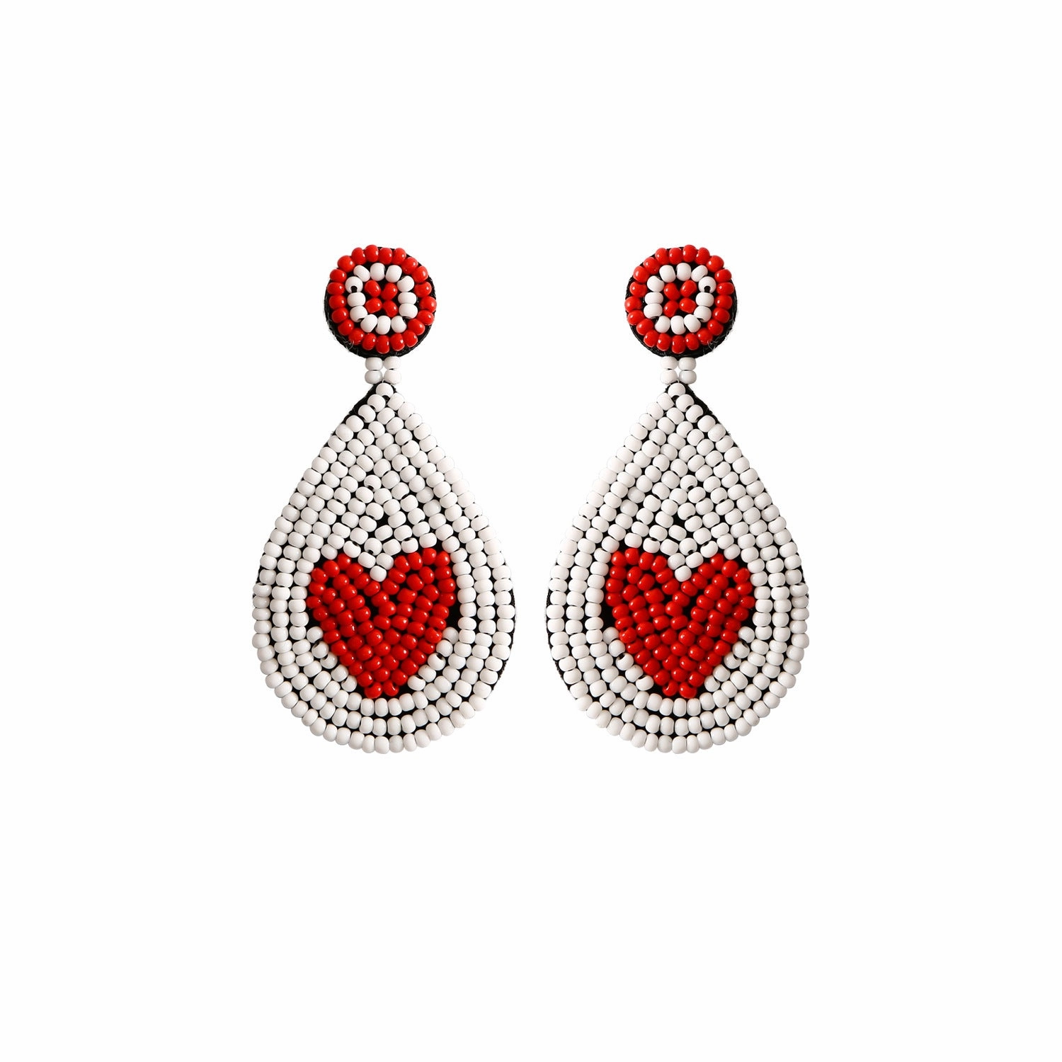 Wholesale Valentine's Day Heart Bead Earrings