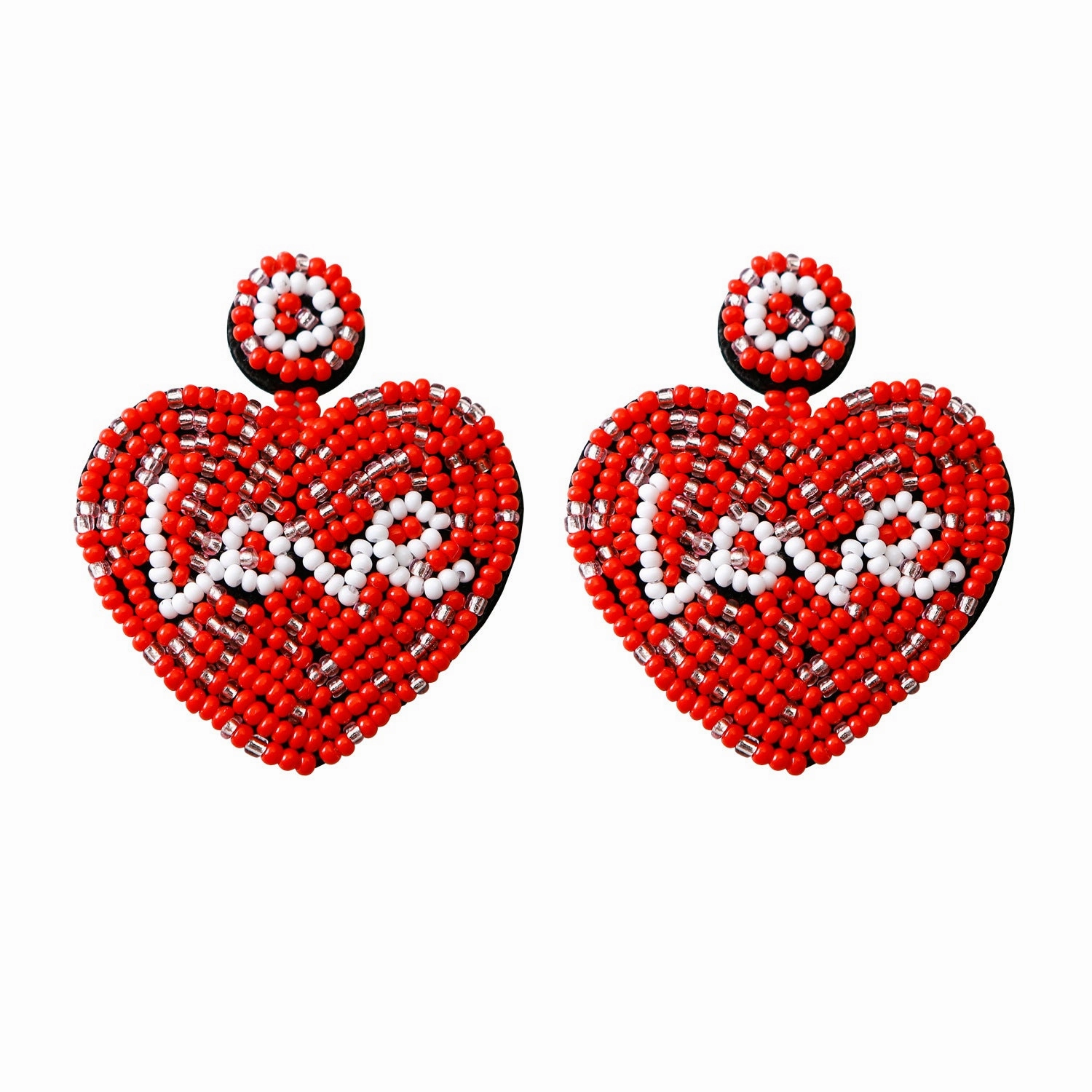 Wholesale Valentine's Day Heart Bead Earrings