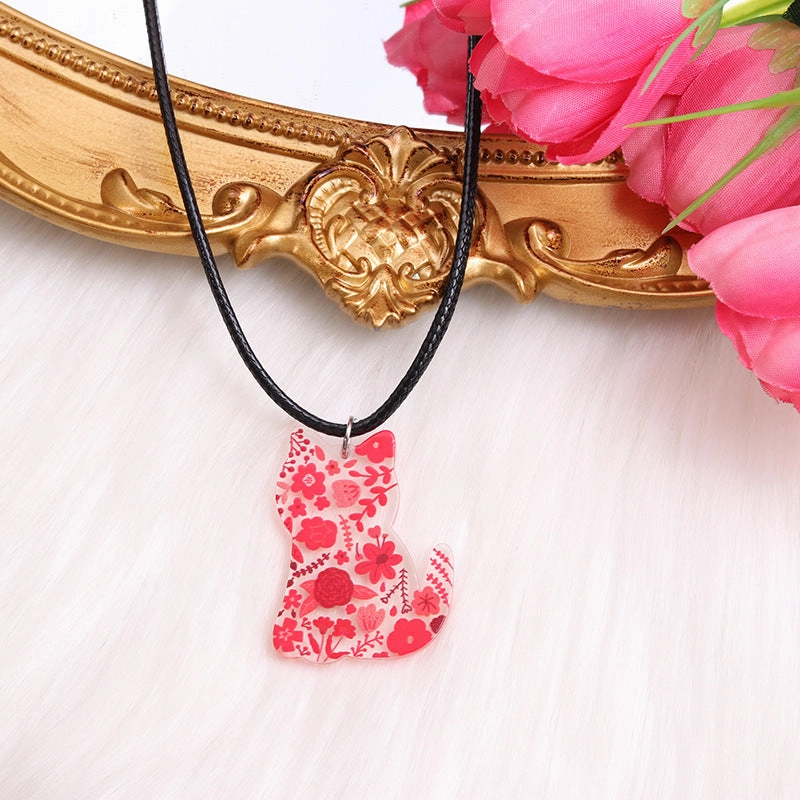 Wholesale Valentine's Day Heart Gnome Rainbow Necklace