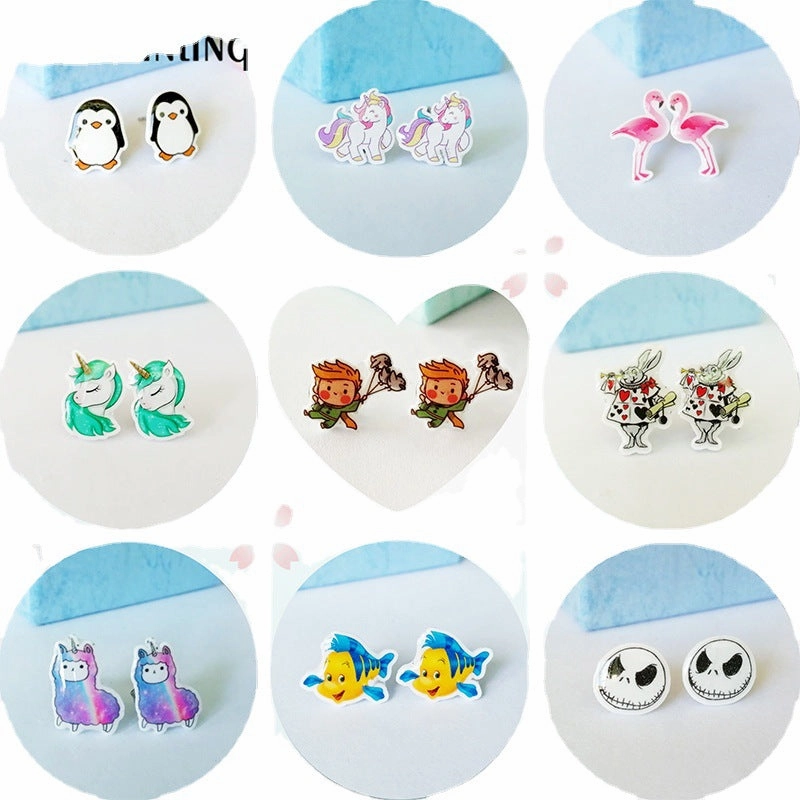 Wholesale Valentine's Day Heat Shrink Acrylic Earrings