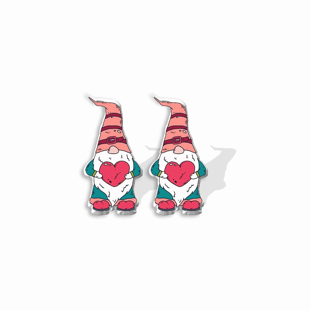 Wholesale Valentine's Day Heat Shrink Acrylic Earrings