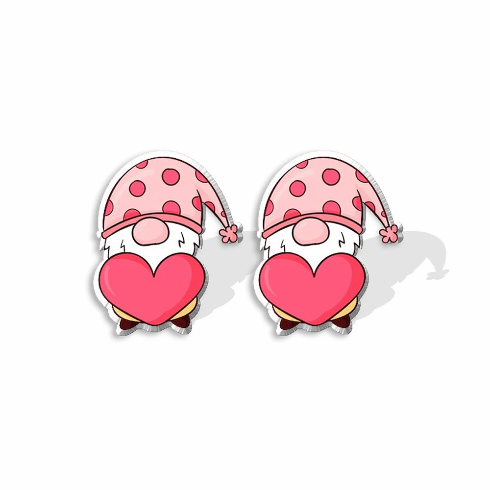 Wholesale Valentine's Day Heat Shrink Acrylic Earrings
