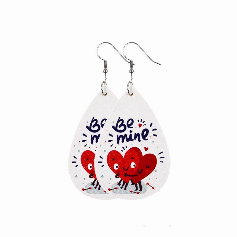Wholesale Valentine's Day Leather Earrings