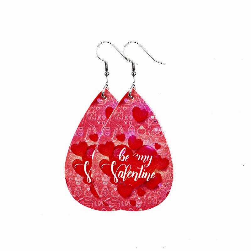 Wholesale Valentine's Day Leather Earrings