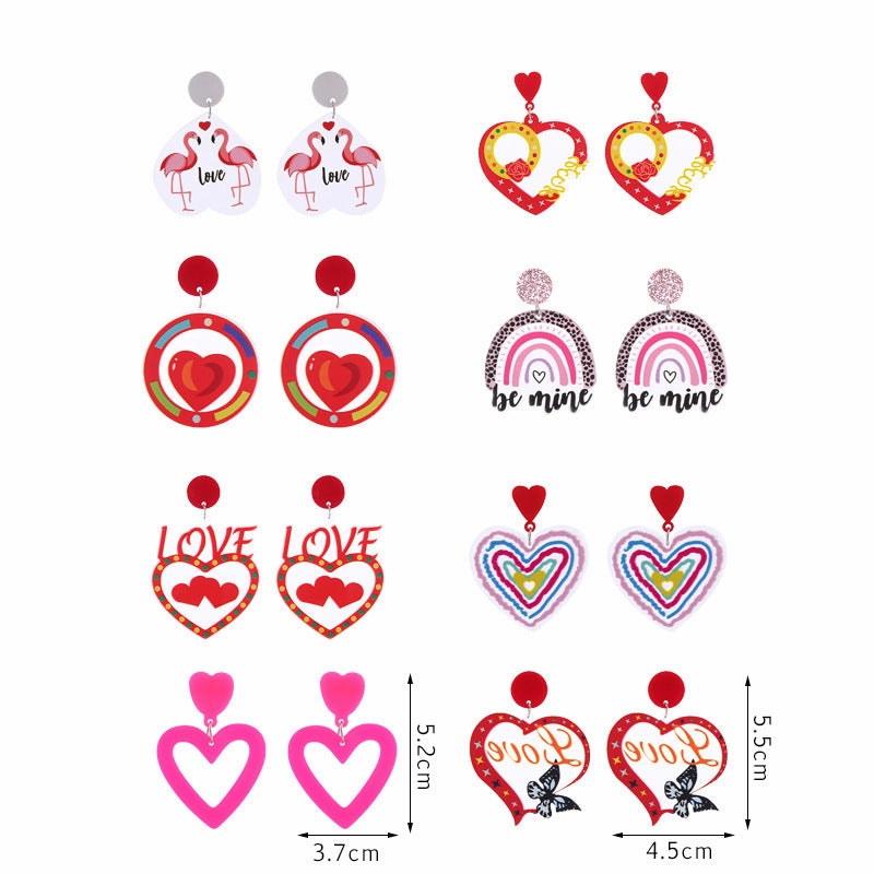 Wholesale Valentine's Day Love Acrylic Earrings
