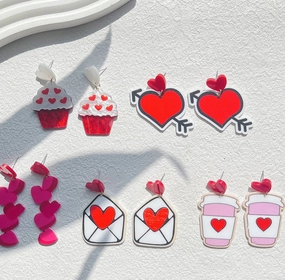 Wholesale Valentine's Day Love Acrylic Earrings
