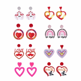 Wholesale Valentine's Day Love Acrylic Earrings