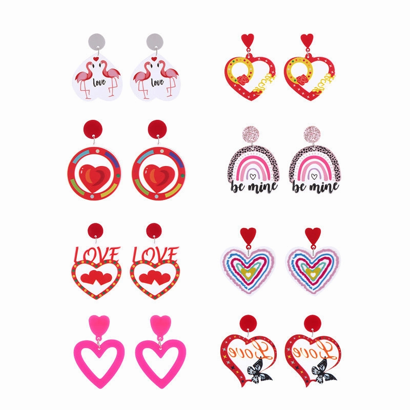 Wholesale Valentine's Day Love Acrylic Earrings