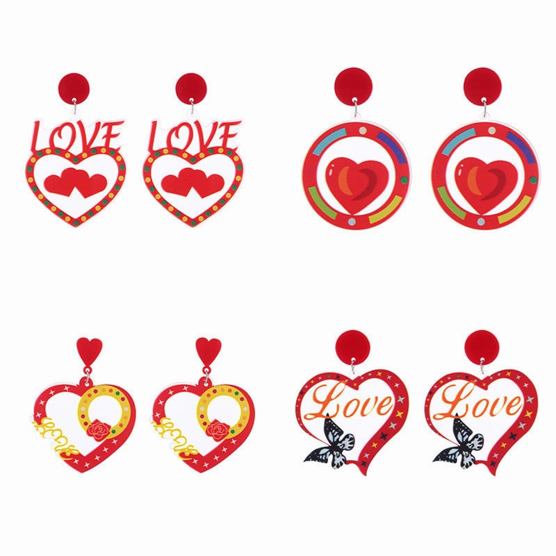 Wholesale Valentine's Day Love Acrylic Earrings