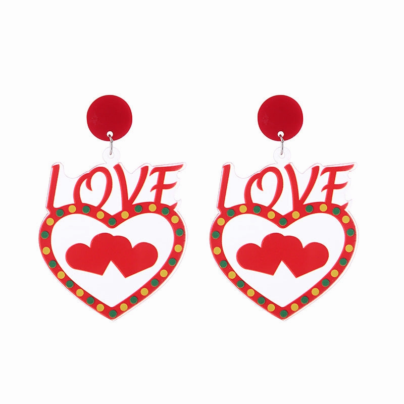 Wholesale Valentine's Day Love Acrylic Earrings