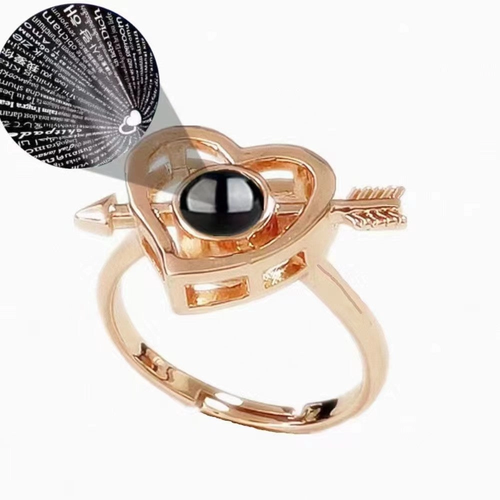 Wholesale Valentine's Day Love Adjustable Copper Ring