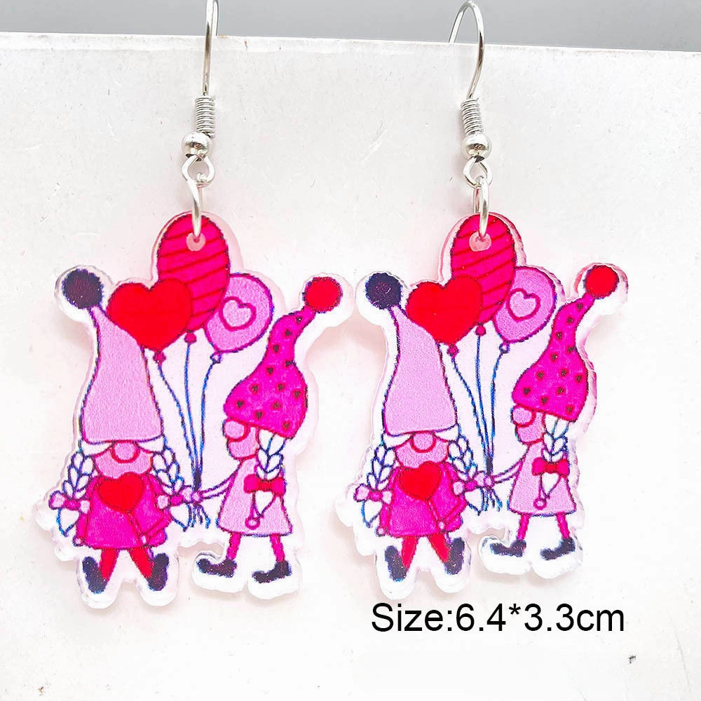 Wholesale Valentine's Day Love Balloon Acrylic Earrings