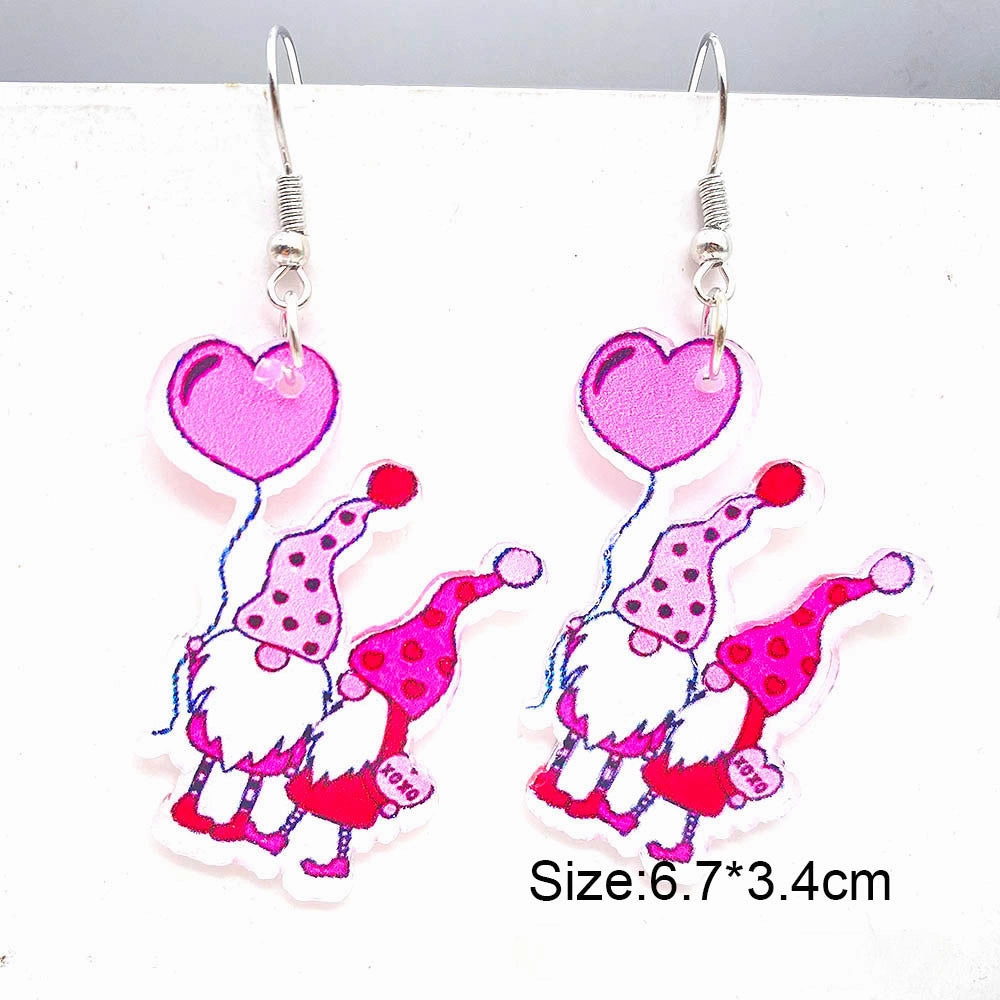Wholesale Valentine's Day Love Balloon Acrylic Earrings