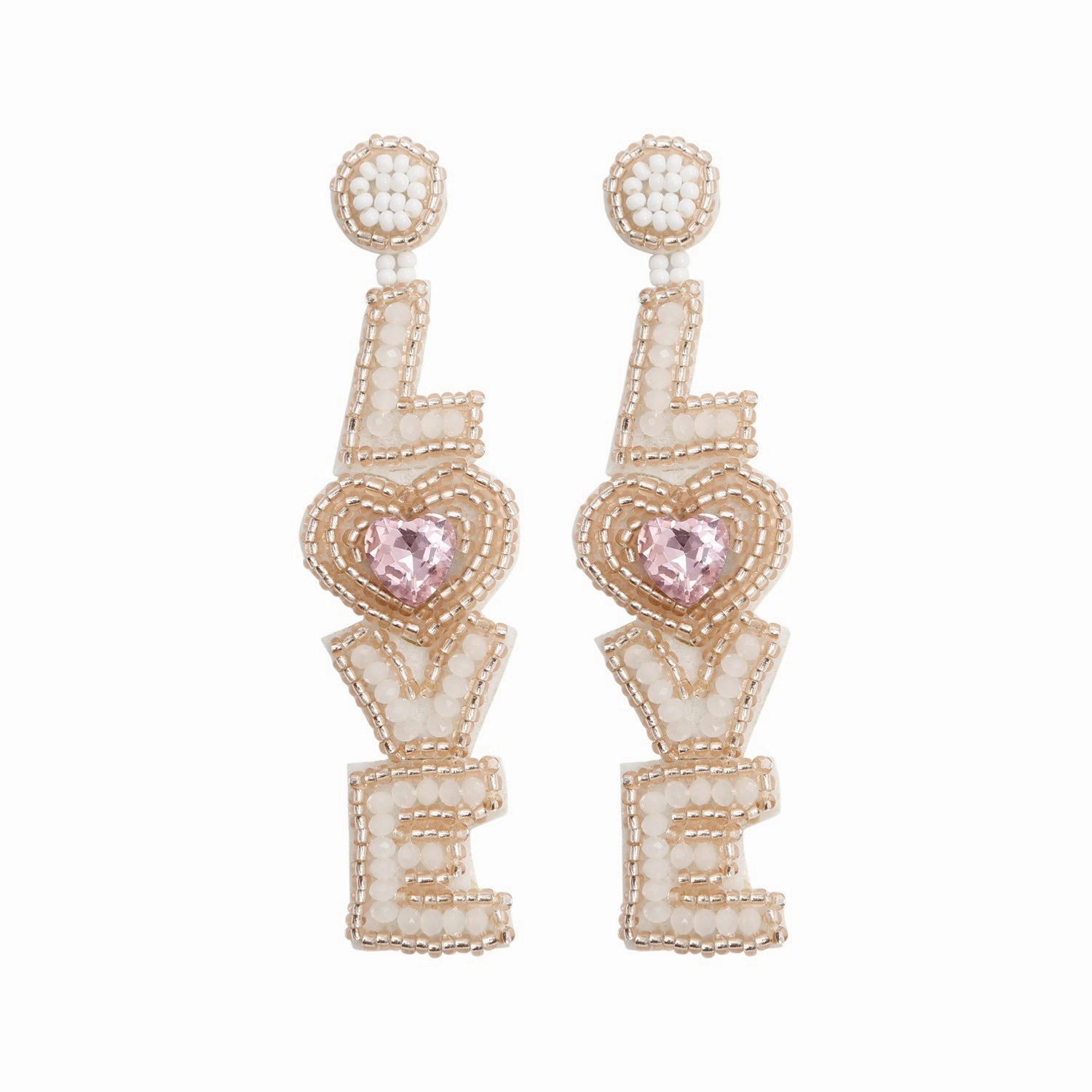 Wholesale Valentine's Day LOVE Bead Earrings