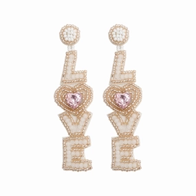 Wholesale Valentine's Day LOVE Bead Earrings
