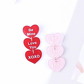 Wholesale Valentine's Day Love English Letter Acrylic Earrings