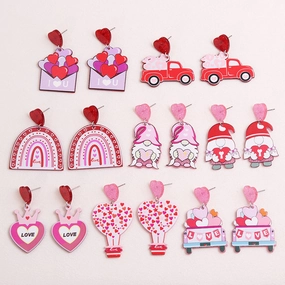 Wholesale Valentine's Day Love Envelope Car Dwarf Acrylic Earrings