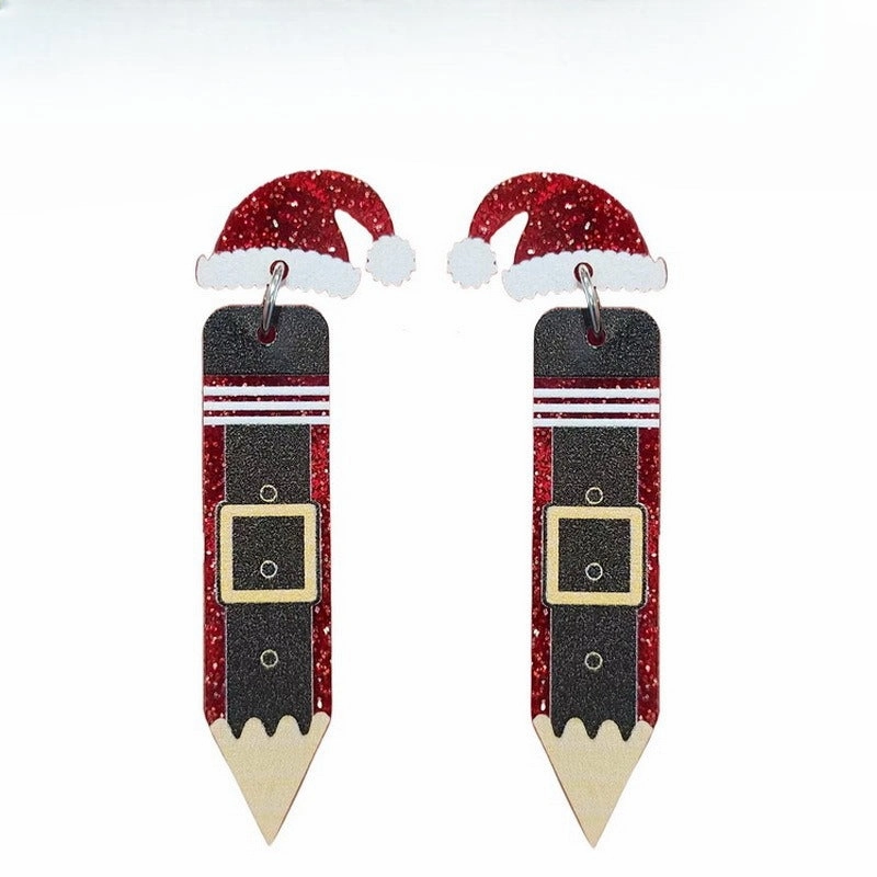 Wholesale Valentine's Day Love Heart Rocket Gift Box Ice Cream Burgundy Retro High-end Earrings