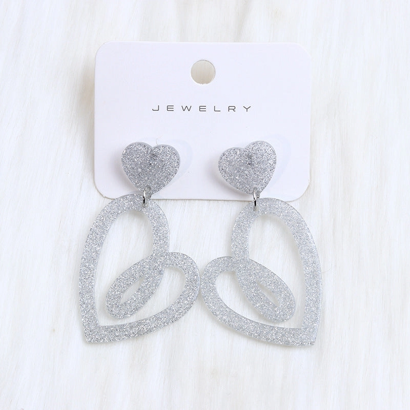 Wholesale Valentine's Day Love Hollow Earrings