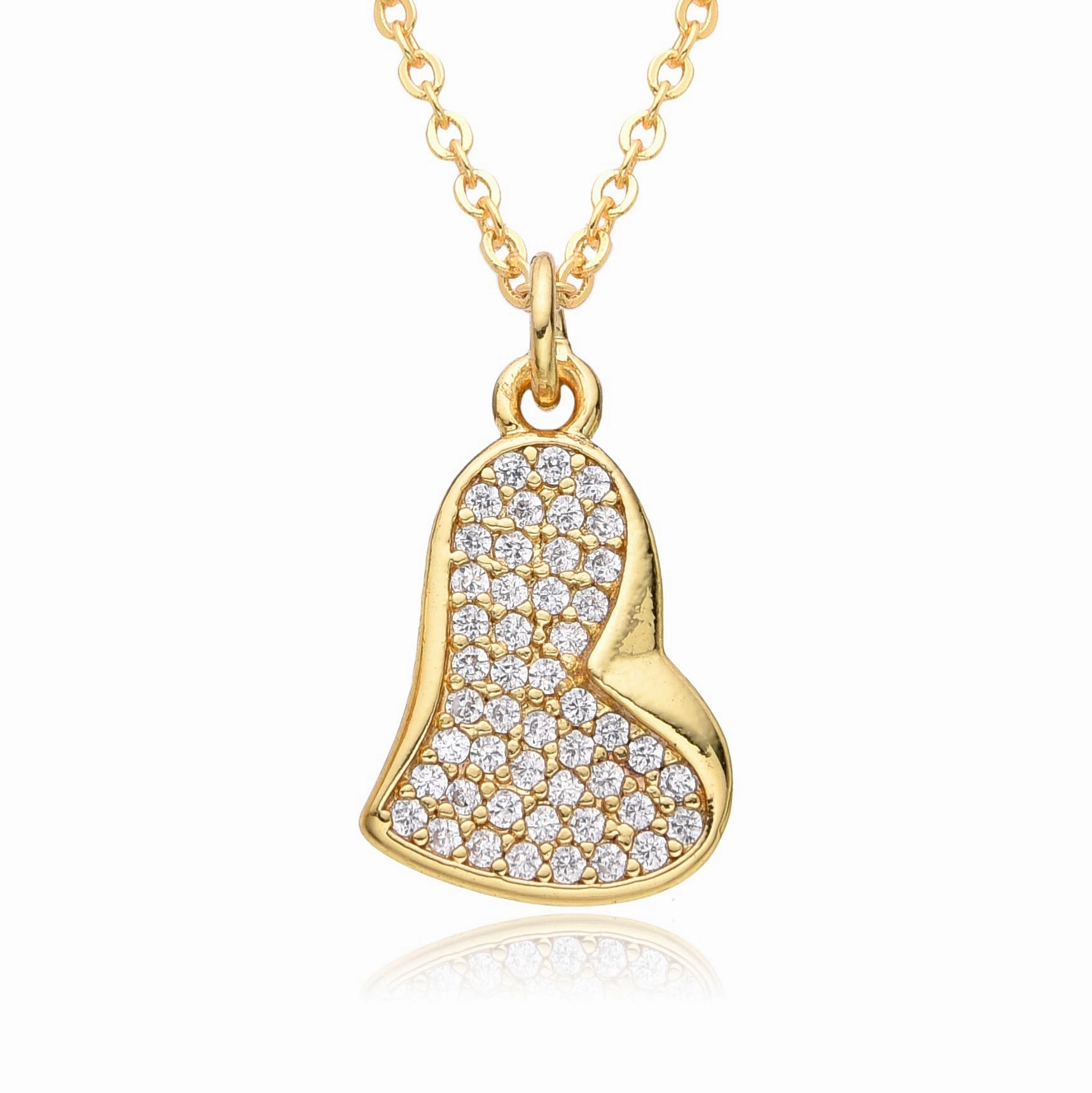 Wholesale Valentine's Day Love Microset Necklace Clavicle Chain