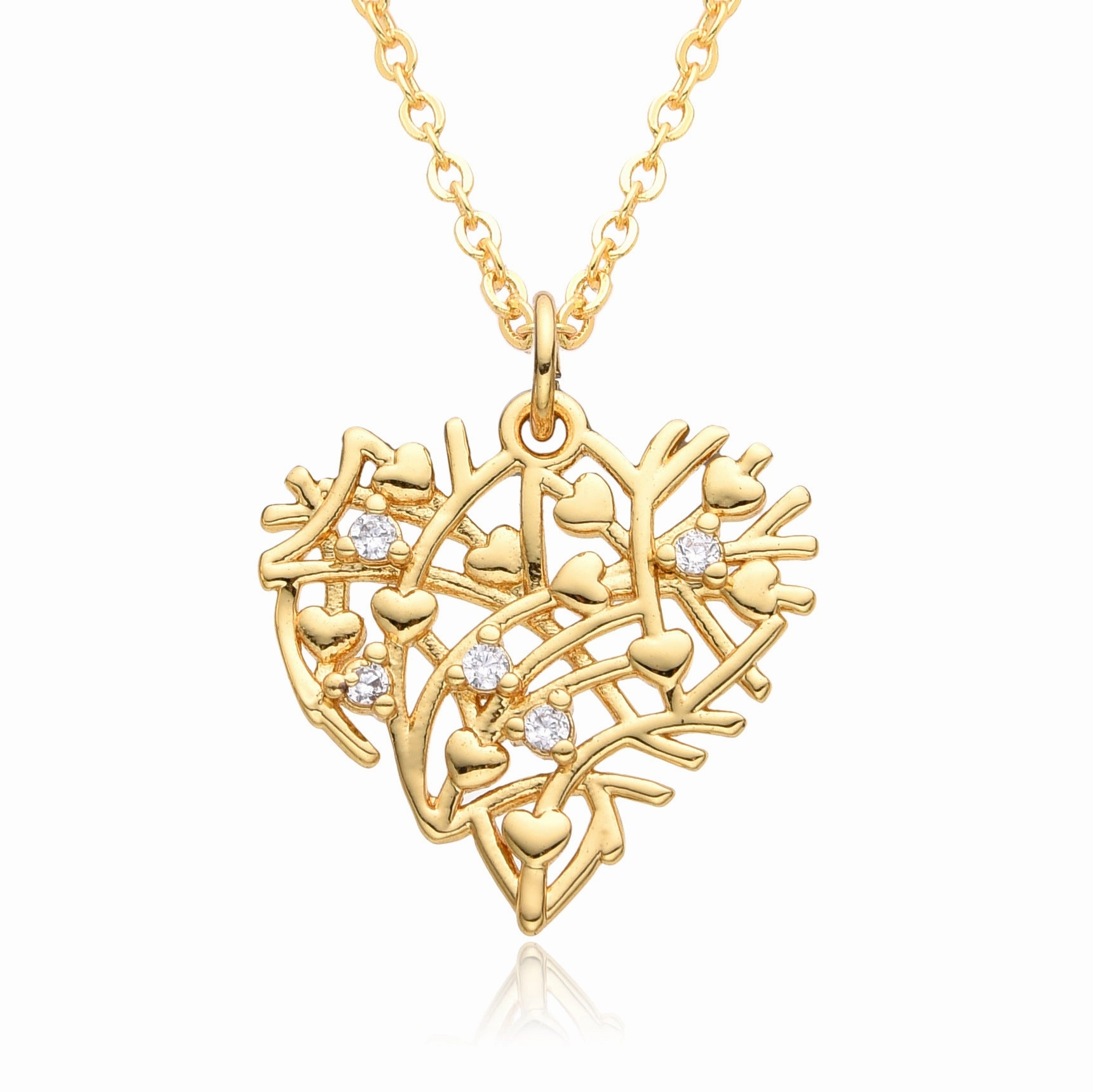 Wholesale Valentine's Day Love Microset Necklace Clavicle Chain