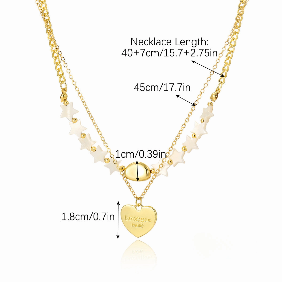 Wholesale Valentine's Day Love Multi Layered Zinc Alloy Necklace