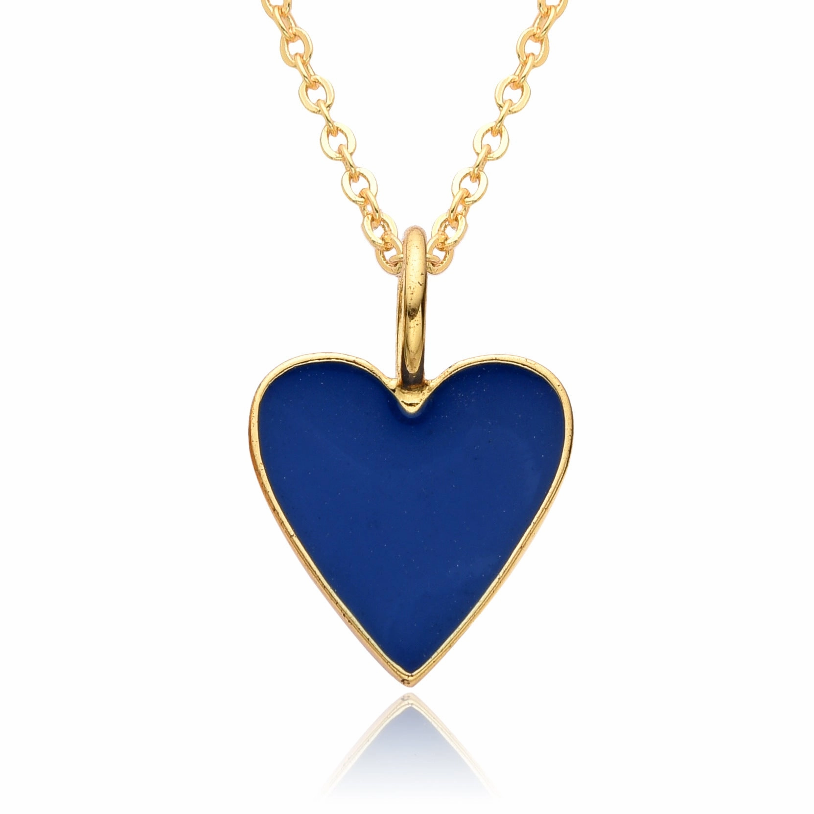 Wholesale Valentine's Day Love Oil Dripping Copper Plated 14K Real Gold Necklace
