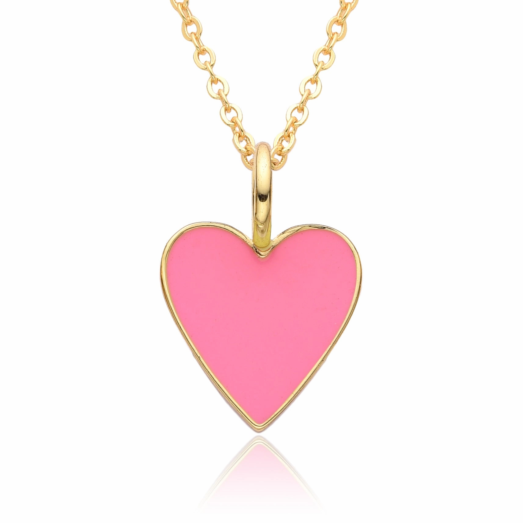 Wholesale Valentine's Day Love Oil Dripping Copper Plated 14K Real Gold Necklace