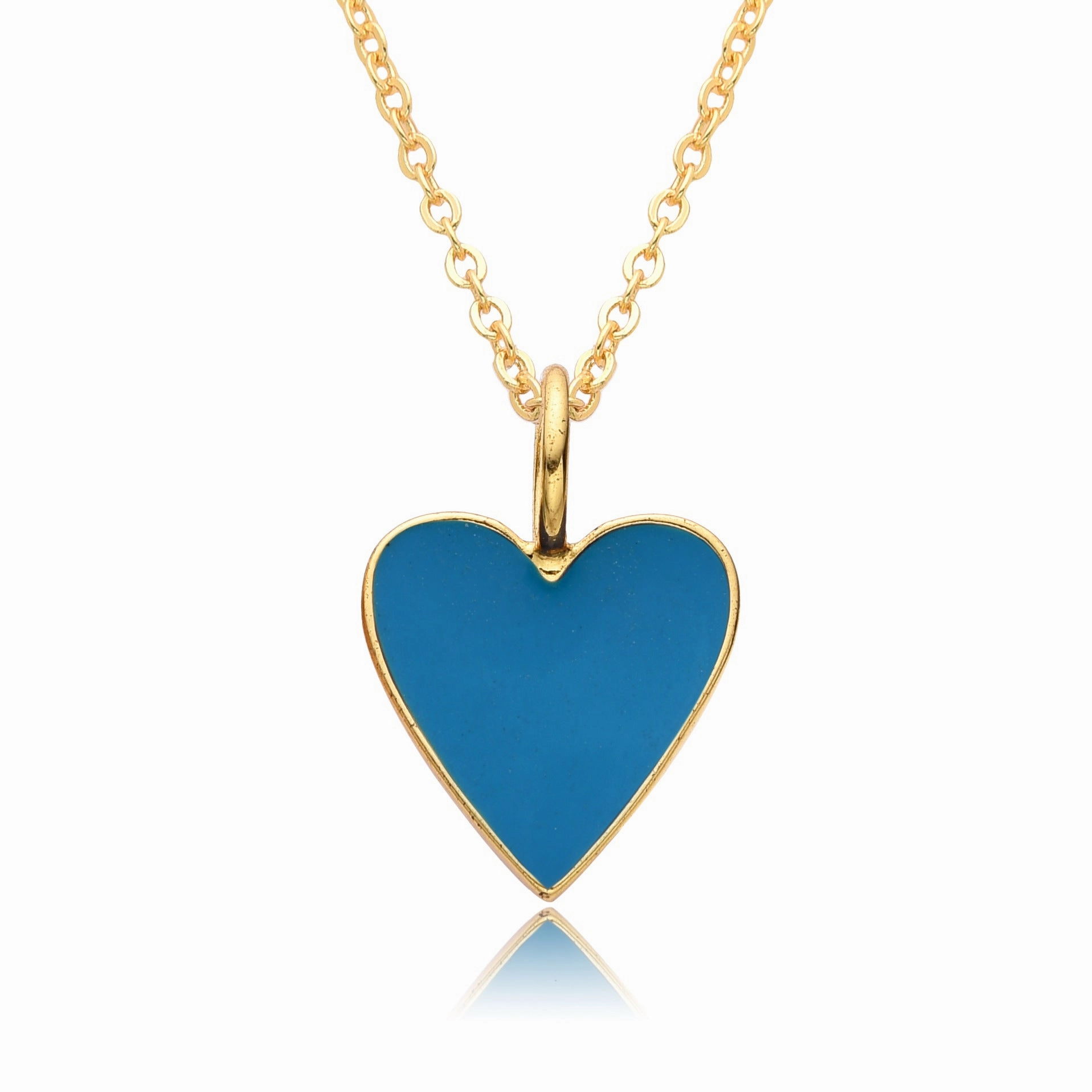 Wholesale Valentine's Day Love Oil Dripping Copper Plated 14K Real Gold Necklace