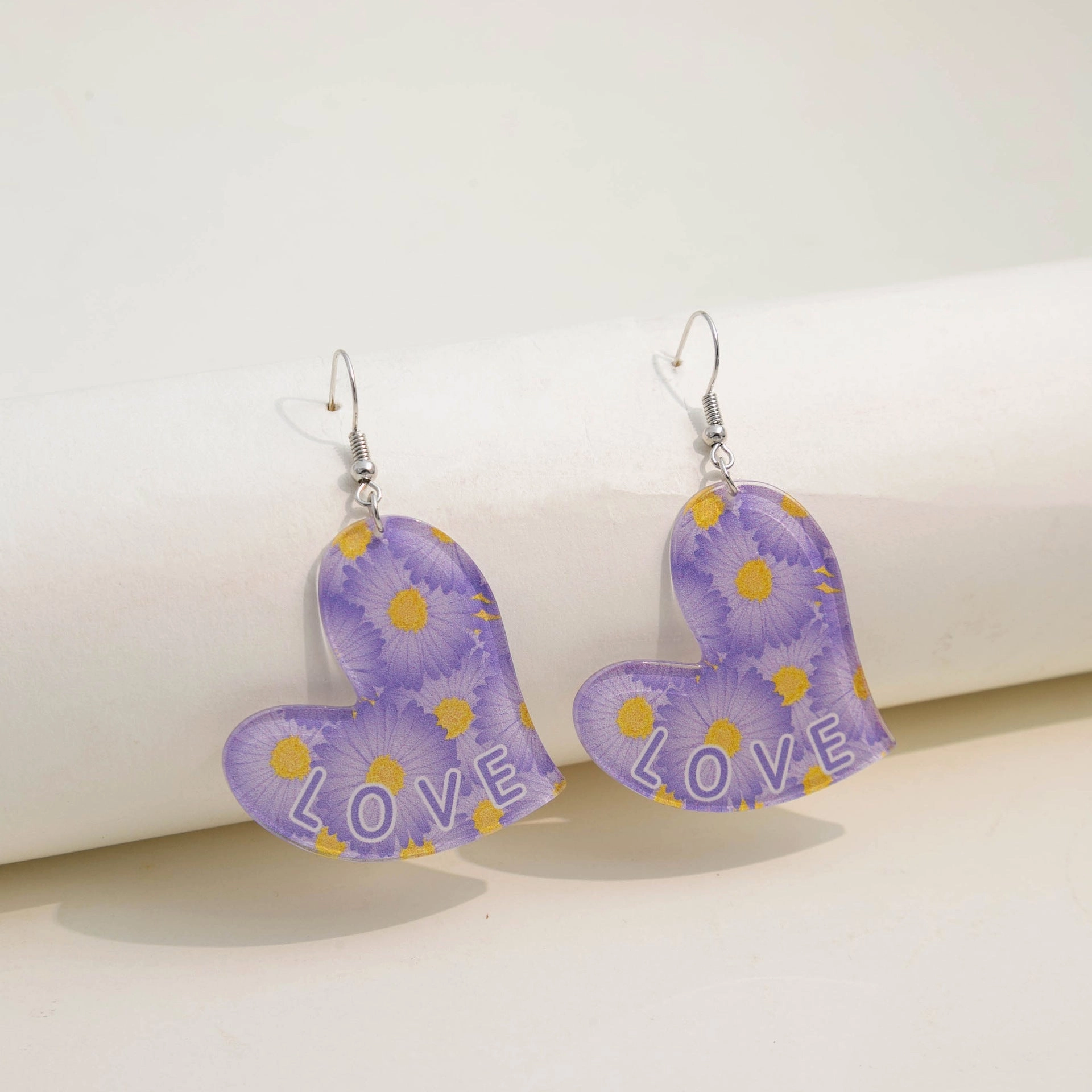 Wholesale Valentine's Day LOVE Rainbow Acrylic Earrings