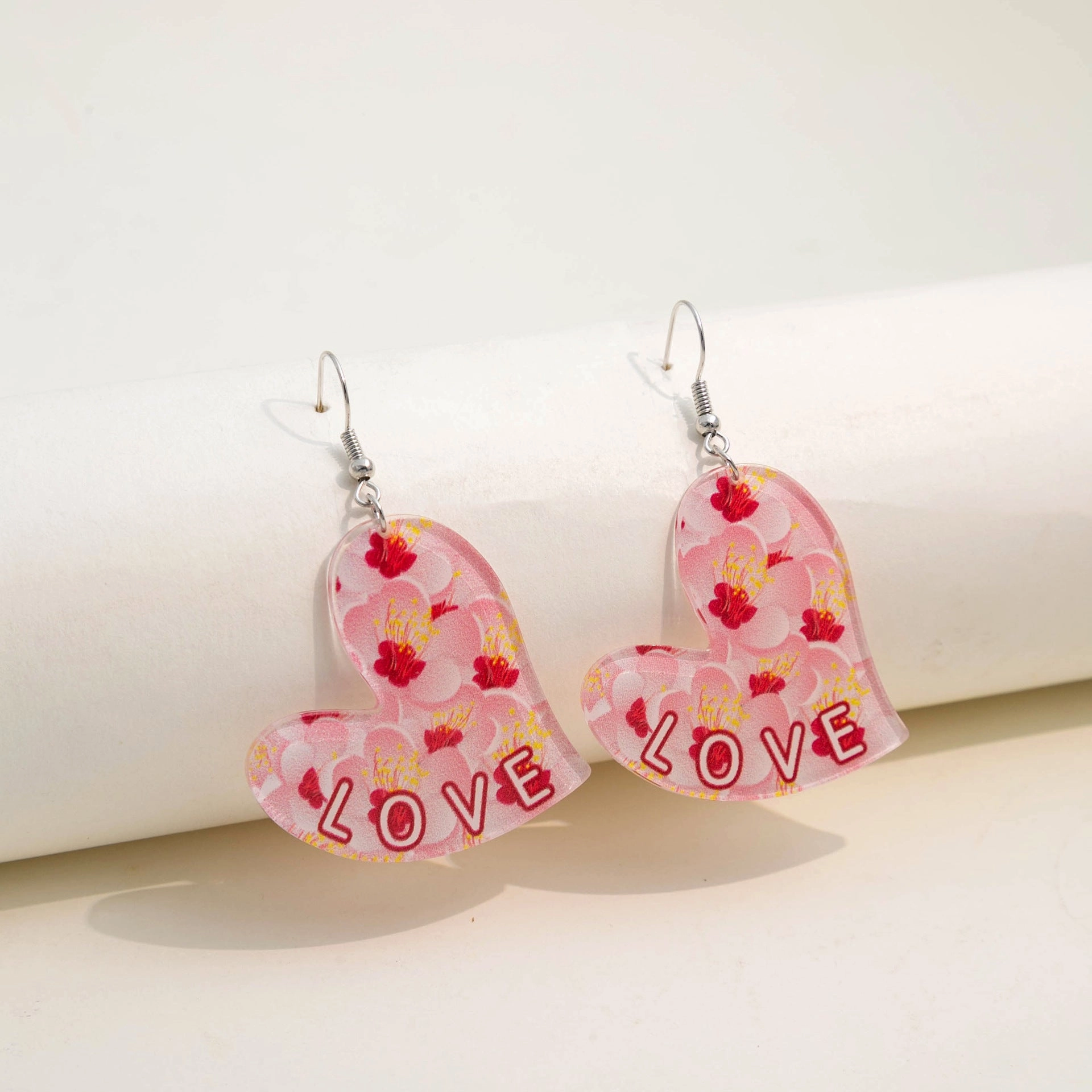 Wholesale Valentine's Day LOVE Rainbow Acrylic Earrings