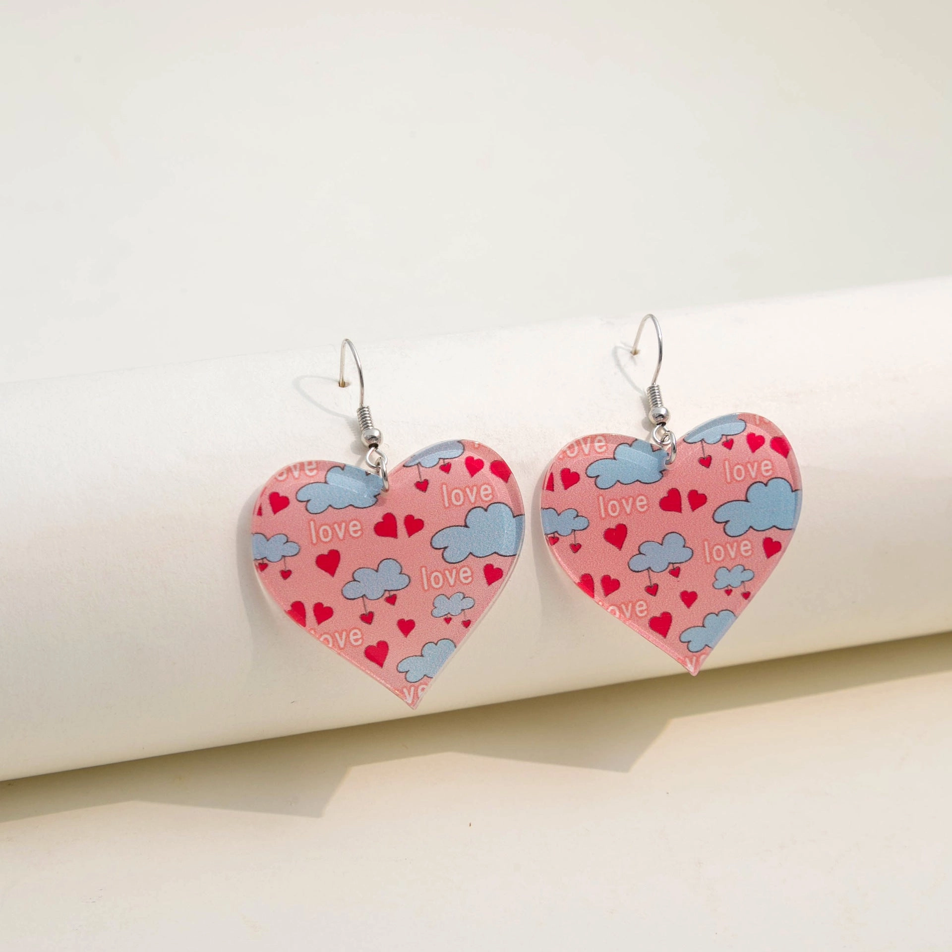 Wholesale Valentine's Day LOVE Rainbow Acrylic Earrings