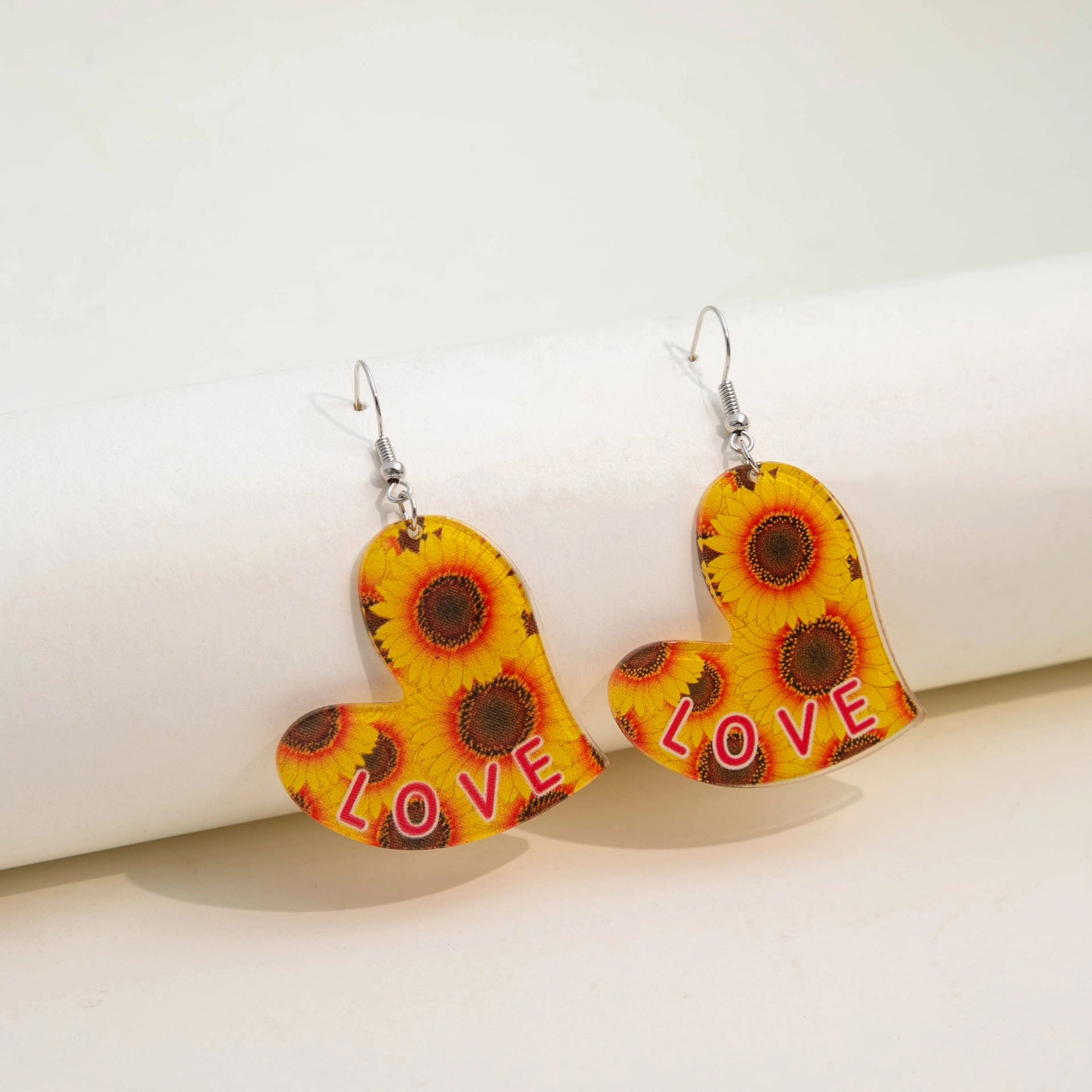 Wholesale Valentine's Day LOVE Rainbow Acrylic Earrings