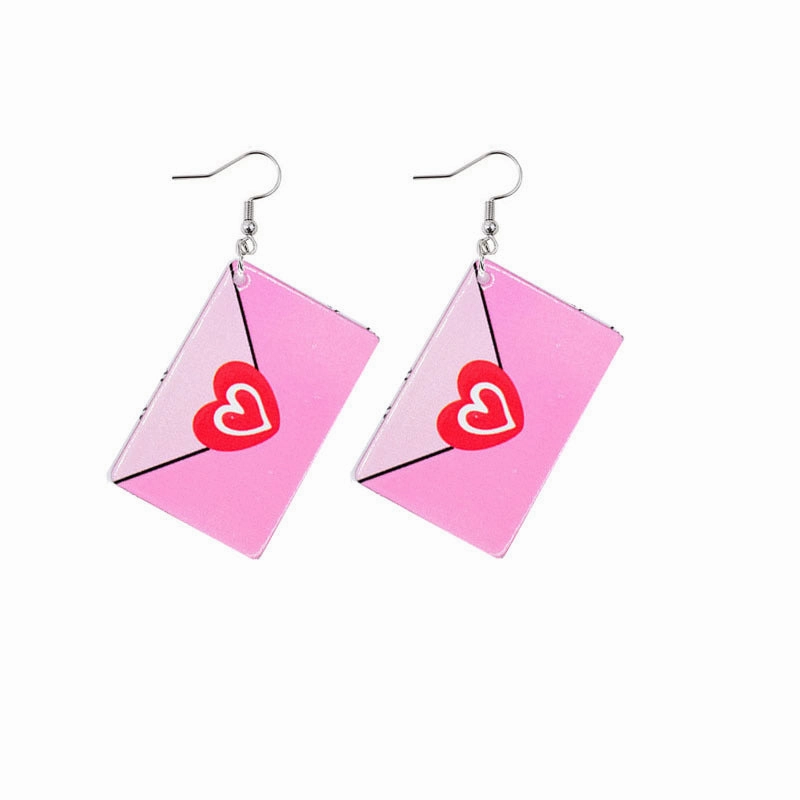 Wholesale Valentine's Day Love Rainbow LOVE Earrings Lip Acrylic Earrings