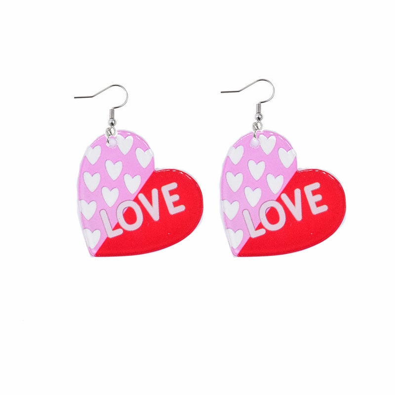 Wholesale Valentine's Day Love Rainbow LOVE Earrings Lip Acrylic Earrings