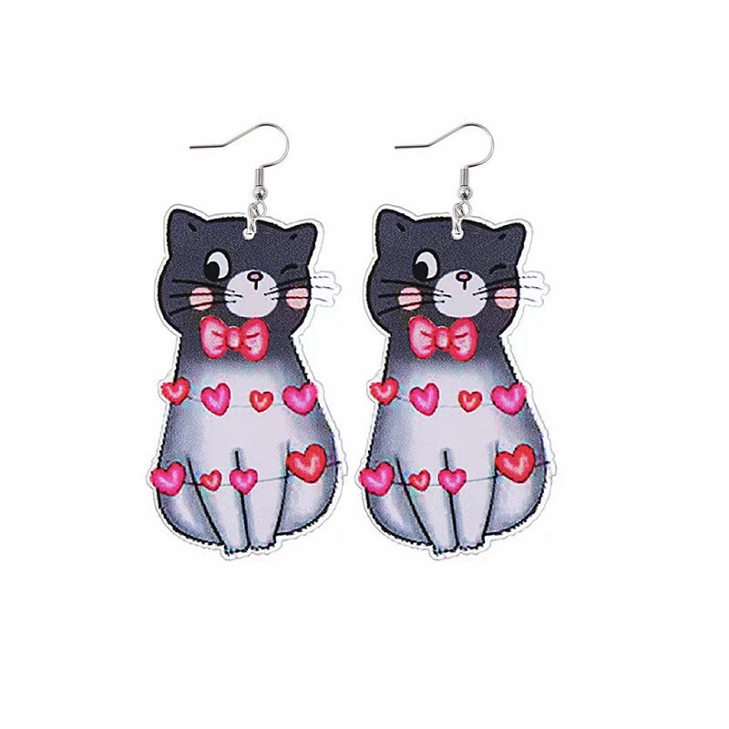 Wholesale Valentine's Day Love Rainbow LOVE Earrings Lip Acrylic Earrings