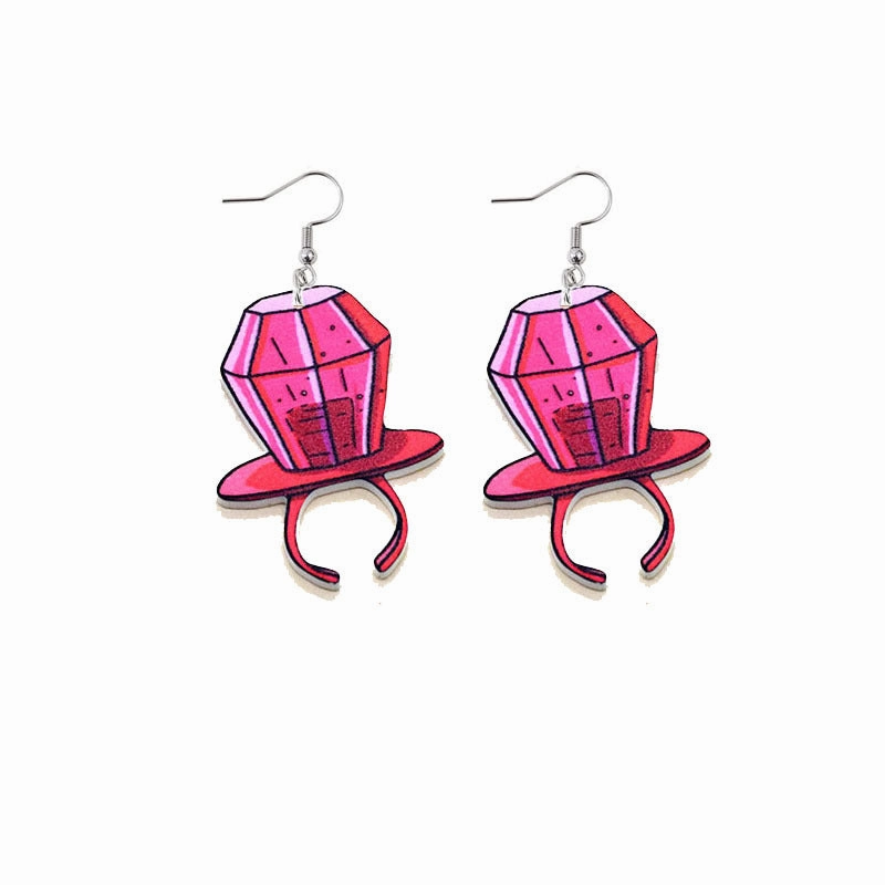 Wholesale Valentine's Day Love Rainbow LOVE Earrings Lip Acrylic Earrings