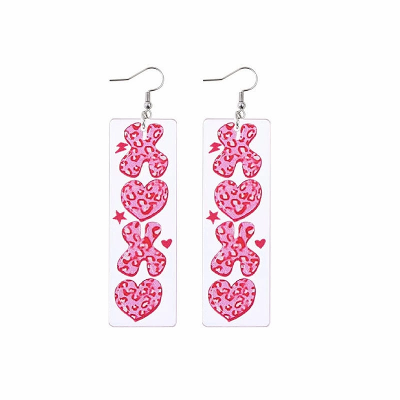 Wholesale Valentine's Day Love Rainbow LOVE Earrings Lip Acrylic Earrings