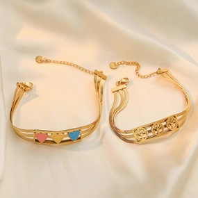 Wholesale Valentine's Day Love Titanium Steel Bracelets